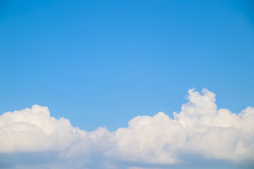 Naklejka na ściany i meble Blue sky background with tiny clouds.Cloudy blue sky abstract background.