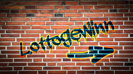 Obraz premium Schild 394 - Lottogewinn