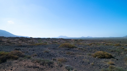 Desert landscape, Lanzarotte , Canary Islands.