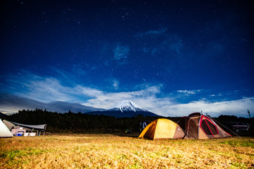 Mt Fuji with stars