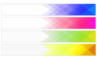 Obraz premium Four colour web banner