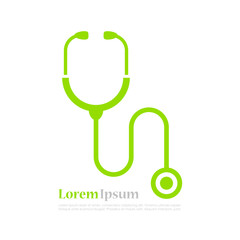 Stethoscope medical vector logo