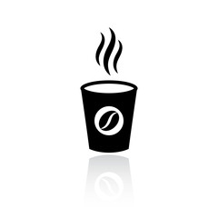 Take away coffee cup vector icon