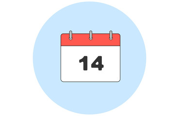 Simple vector calendar. Day 14. Every month.
