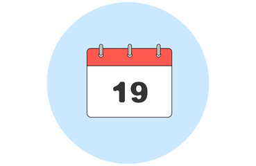 Simple vector calendar. Day 19. Every month.