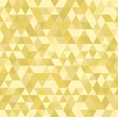 Behang Bronzen mozaïek abstracte naadloze backround. Gouden driehoekige laag poly stijl patroon. vector illustratie © boxerx