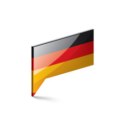 Germany flag, vector illustration on a white background