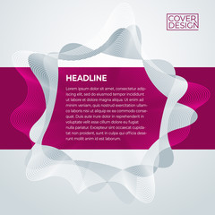 Bright abstract business cover template design