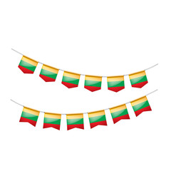 Fototapeta na wymiar Lithuania flag, vector illustration on a white background.