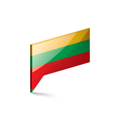 Lithuania flag, vector illustration on a white background.