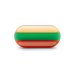 Lithuania flag, vector illustration on a white background.