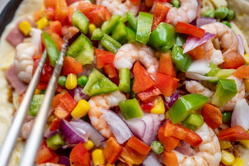 fresh vegetable salad with vegetables