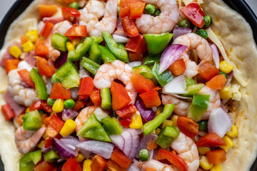 fresh vegetable salad with vegetables