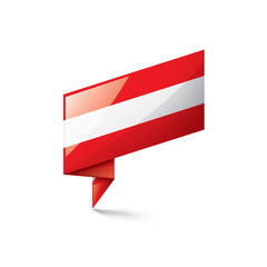 Austria flag, vector illustration on a white background