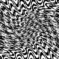 Abstract Warped Black and White Lines Background