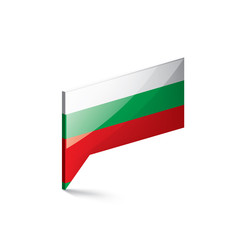 Bulgaria flag, vector illustration on a white background