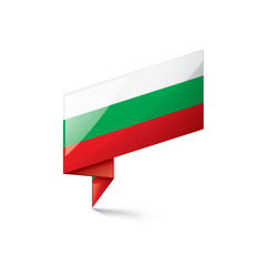 Bulgaria flag, vector illustration on a white background