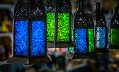 Lanterns in a shop in Marrakech