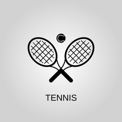 Tennis icon. Tennis symbol. Flat design. Stock - Vector illustration.