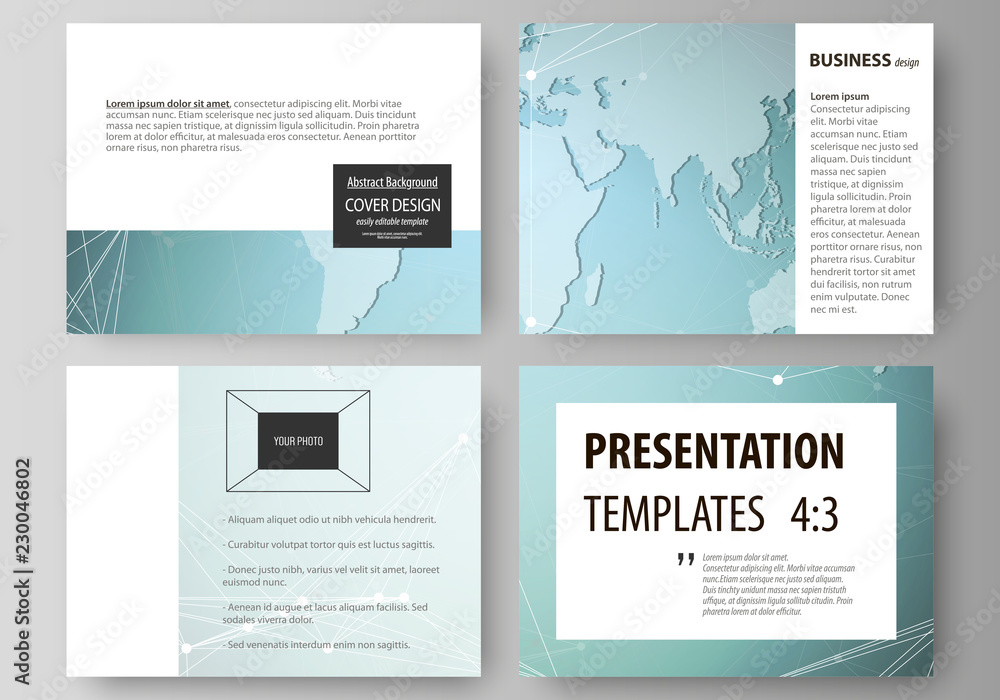 Aufkleber the minimalistic abstract vector illustration of the editable layout of the presentation slides desi