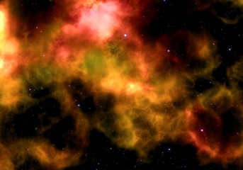 Fototapeta na wymiar Starry Nebula Colorful Outer Space background illustration