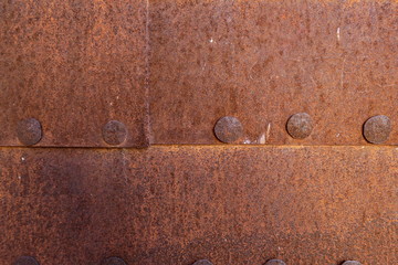 Détail de porte en fer rouillée