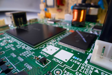 Electronic Board. Inside electronic device