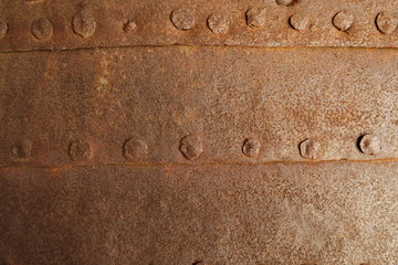 Détail de porte en fer rouillée