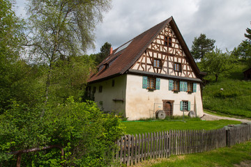 Fototapeta na wymiar Guggenmühle an der Gauchach in der Nähe der Wutachschlucht, Schwarzwald