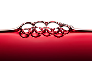 Symmetrical Red Wine Bubbles