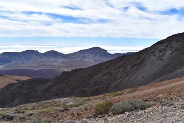 Obraz premium Hiking trail to the big famous volcano Pico del Teide in Tenerife, Europe