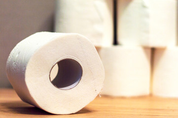 Rolls of toilet paper