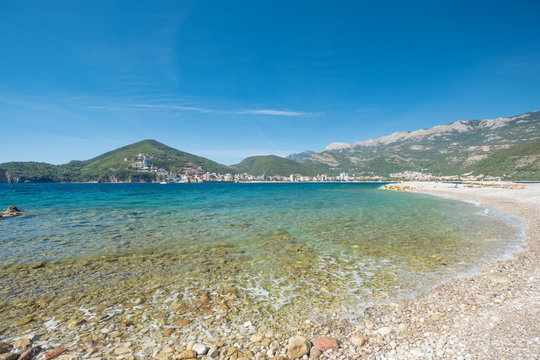 Mediterranean sea coast in a summer