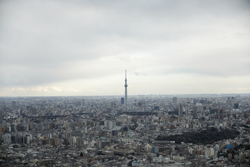 東京風景　曇り空