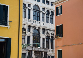 Scenic walls on a street in Venice