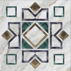 Fototapeta na wymiar Decorative tile, 3d illustration.