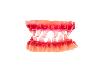 vampire teeth on white isolated background