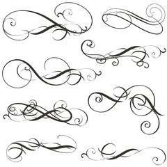 Set of vector flourishes for design