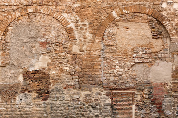Brick and stone wall in Barcelona