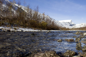 Mountain landscape on a clear sunny day