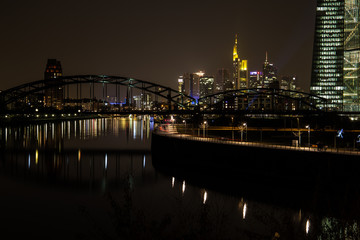 Night view of Osthafen in Frankfurt