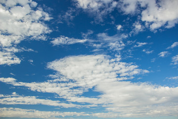 Fototapeta premium vivid colorful blue sky clouds nature landscape view, copy space