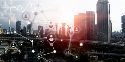 Social connection and networking. Mixed media