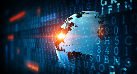 Fototapeta premium Global network and data exchange
