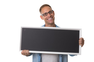 present young guy with modern casual clothes and white background