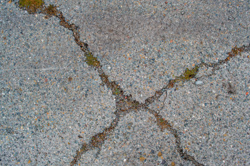 Texture of asphalt road with sand and stones and pits