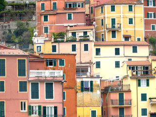 The characteristic houses of Liguria - Italy