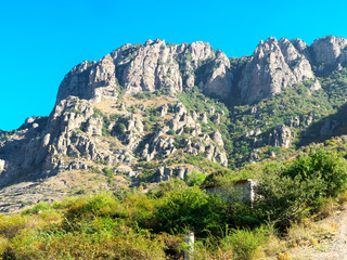 Fototapeta na wymiar Mountain landscape in the south of Europe