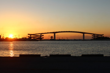 中の島海岸　夕日