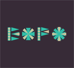 expo logo abstract arabic pattern vector